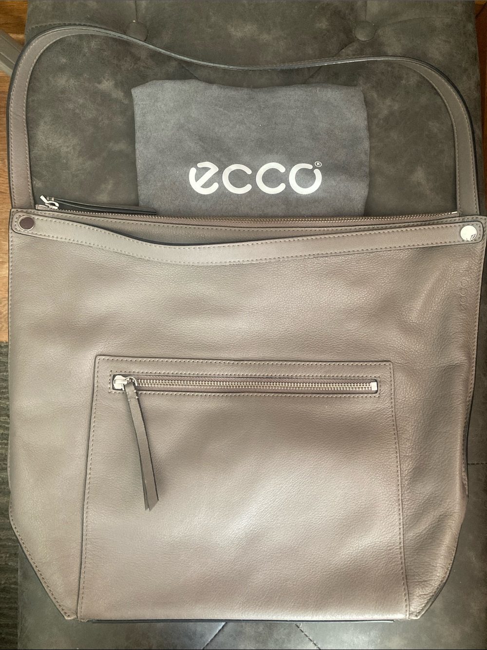 Ecco Sculpted Hobo Bag in Moon Rock Leather